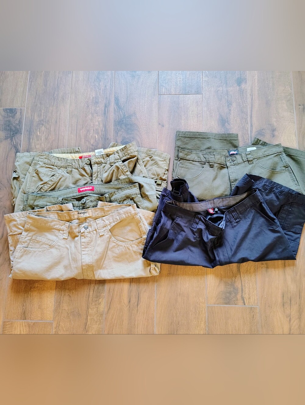 Lot of 5 Men's Shorts Cargo water resistant Mix Size 36 waist